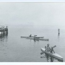 02.06b Marjorie Lyon kayaking with dog and others